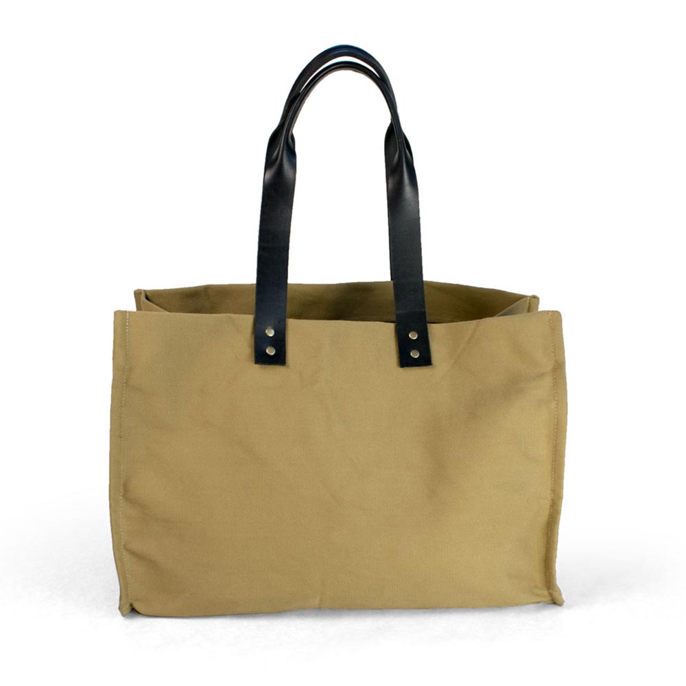 Tag&crew Brooklyn Tote Canvas Bag With Leather Handles 